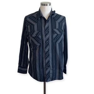 Wrangler‎ men’s striped western snap shirt